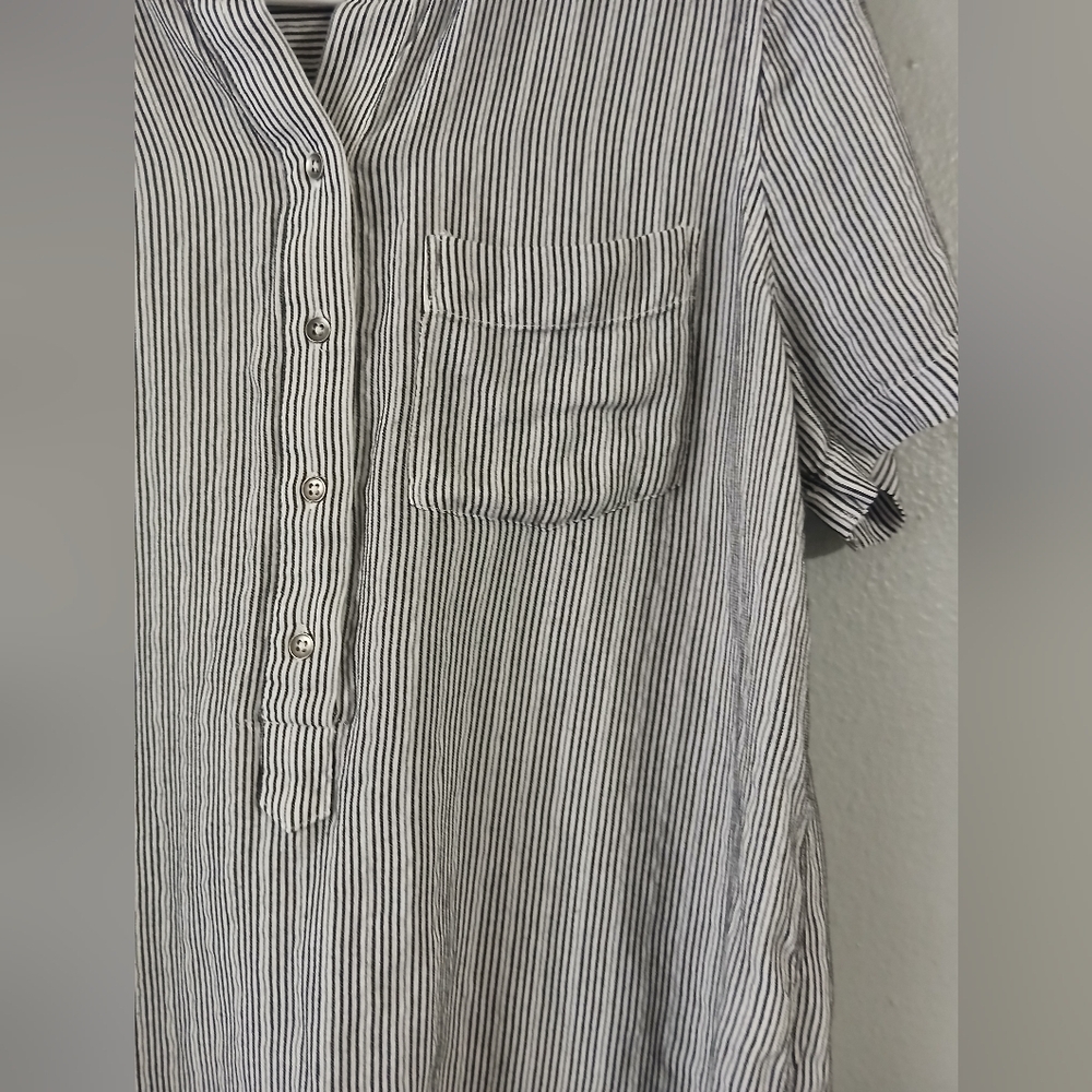 Lucky Brand Striped Short Sleeve‎ Blouse - Picture 5 of 7